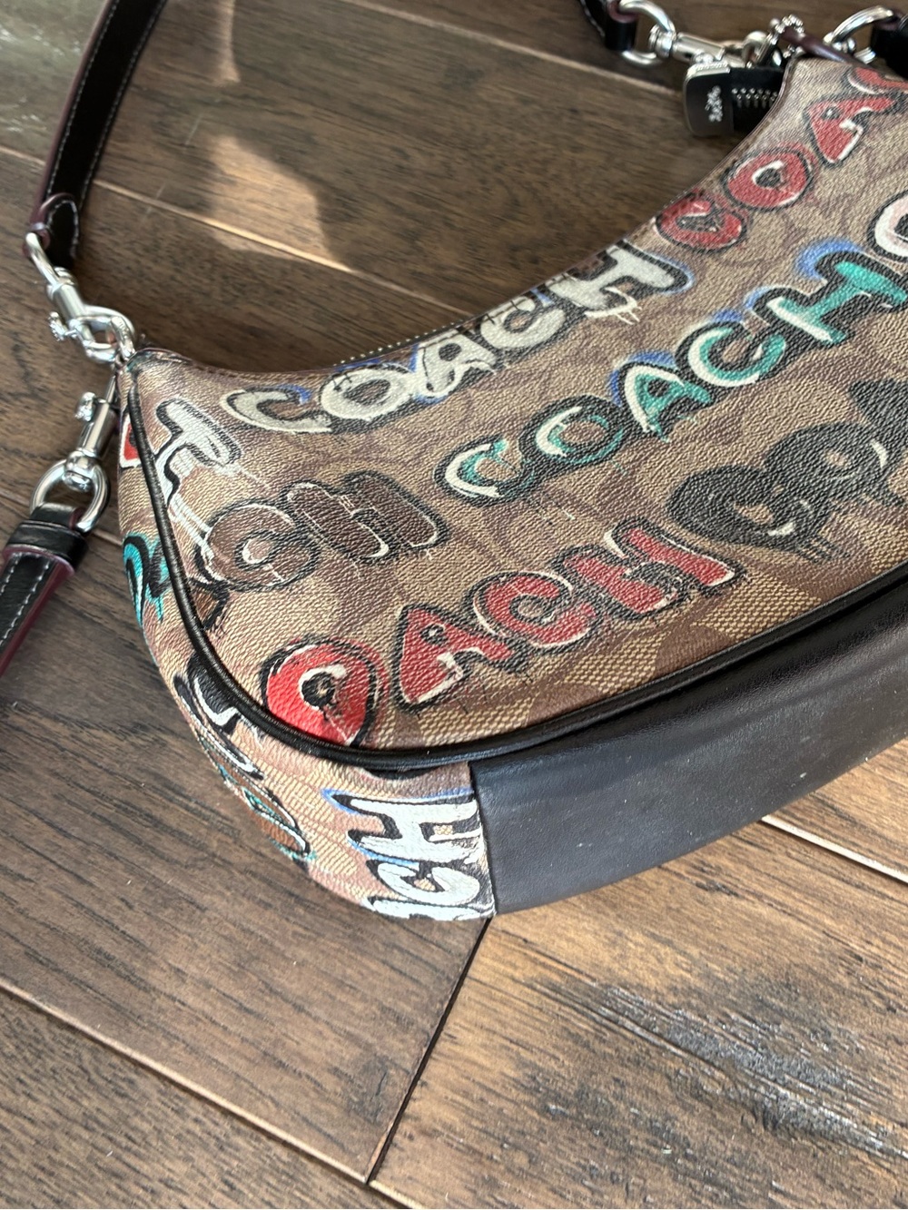 Coach X Mint + Serf Teri Shoulder Crossbody Bag, Graffiti, CM096 - Picture 6 of 14